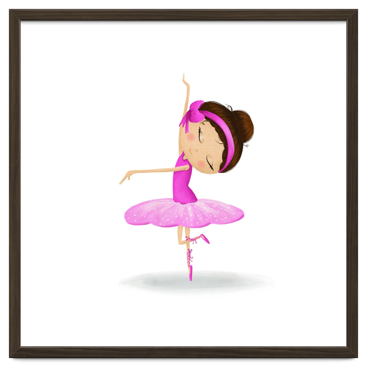 Adorable Twirling Ballerina Nursery Print