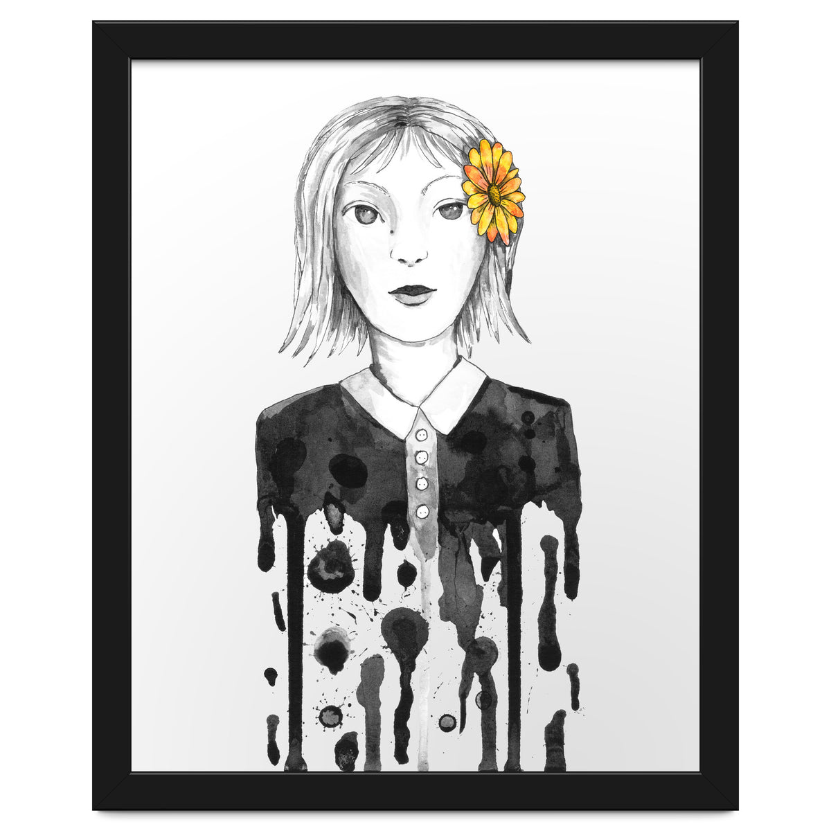 Flower dripping girl