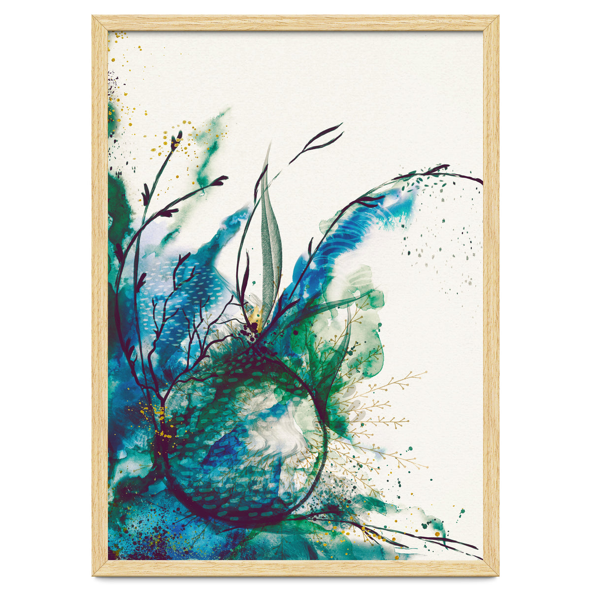 Abstract Sea Watercolour