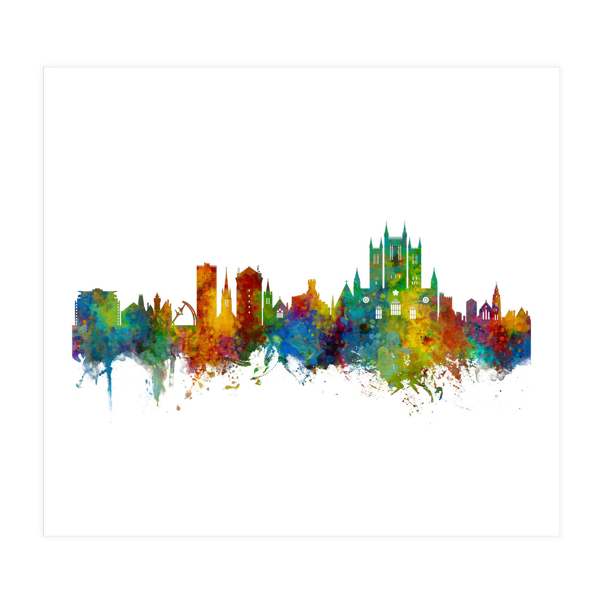 Lincoln England Skyline (Print Only)