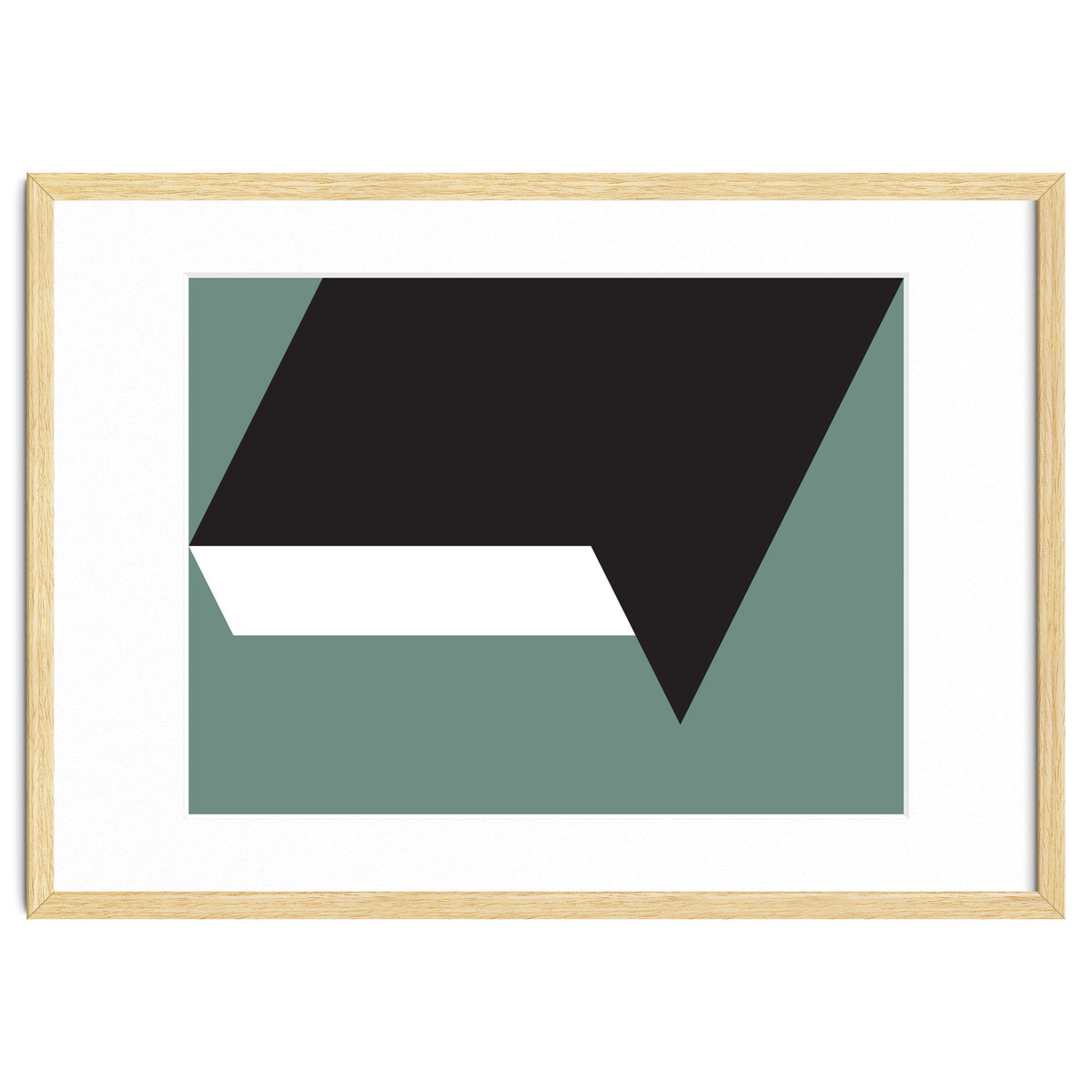 Geometric Shapes No. 85 - black, white & grey