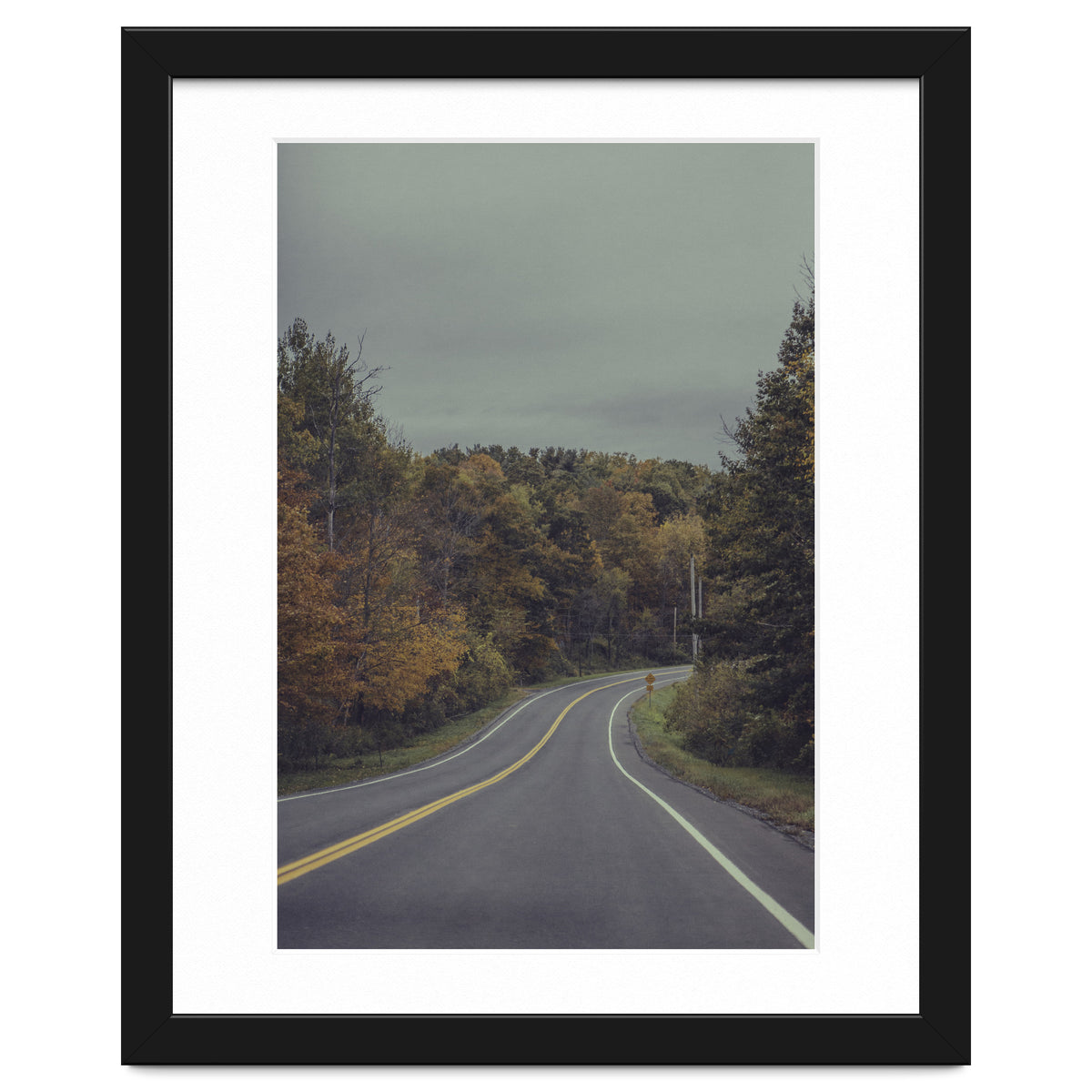 Fall Road in Upstate New York