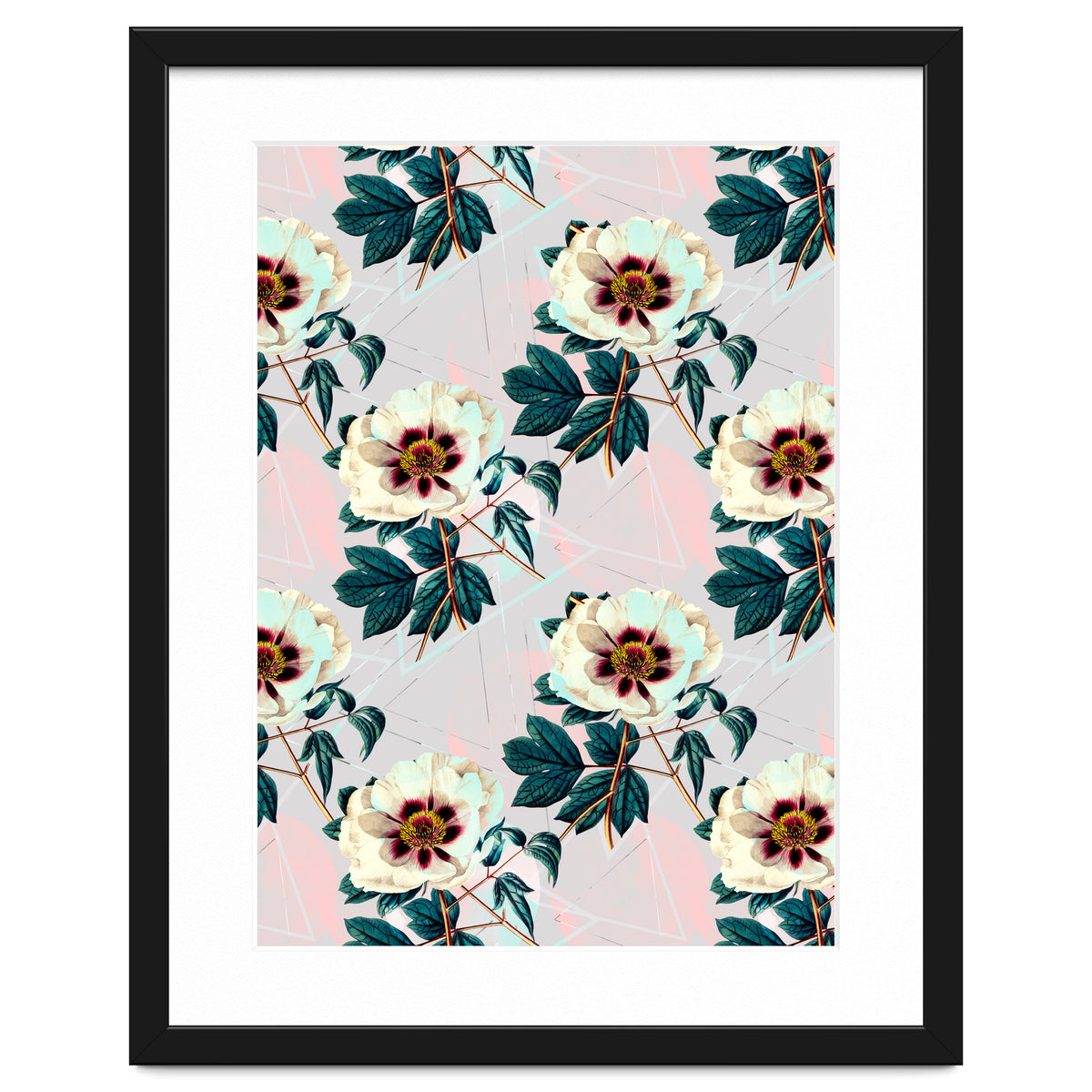Flowery blooming with geometric