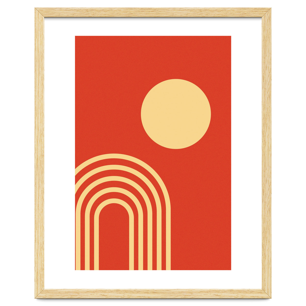 Mid Century Sun and Rainbow Lines