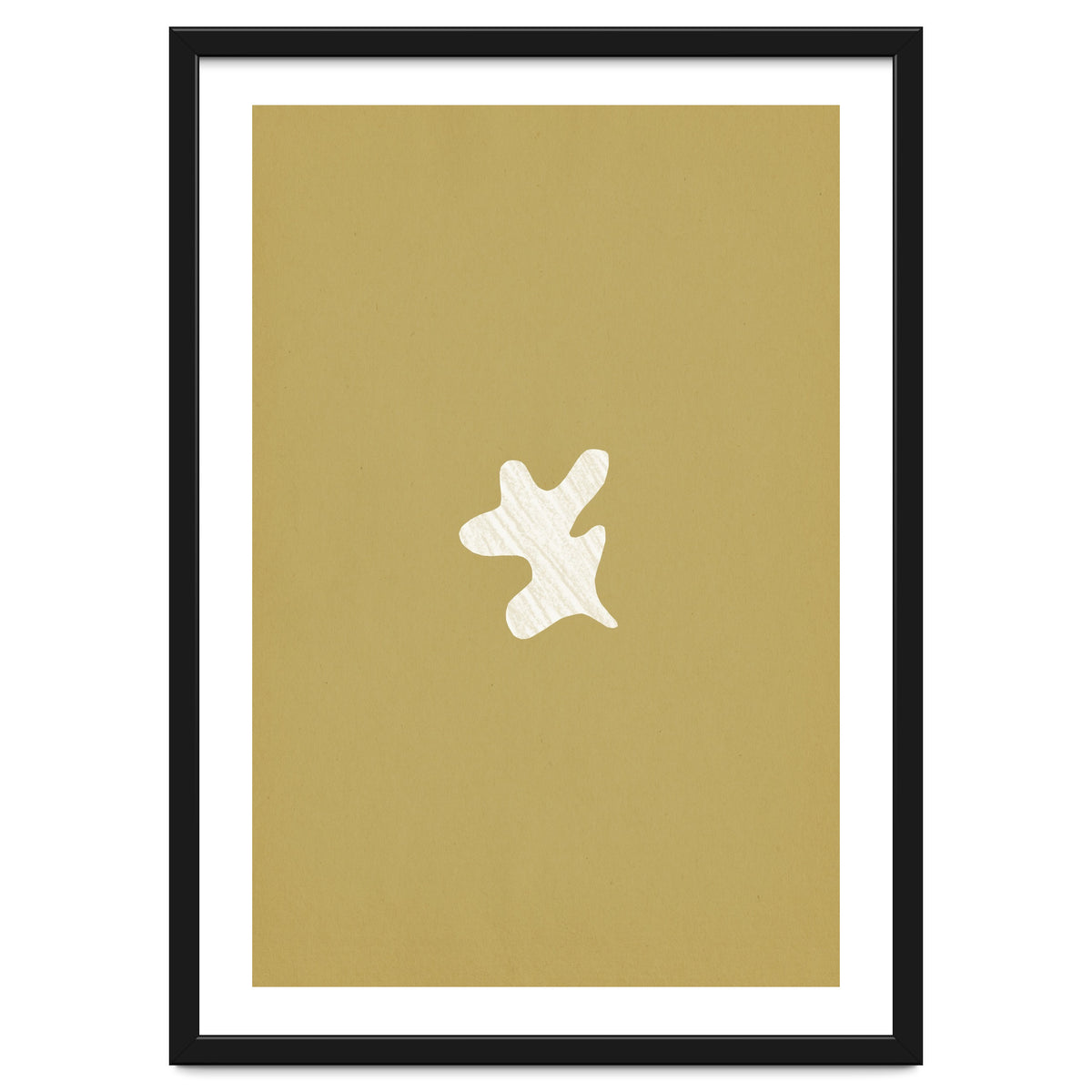 Olive green Matisse inspired shape