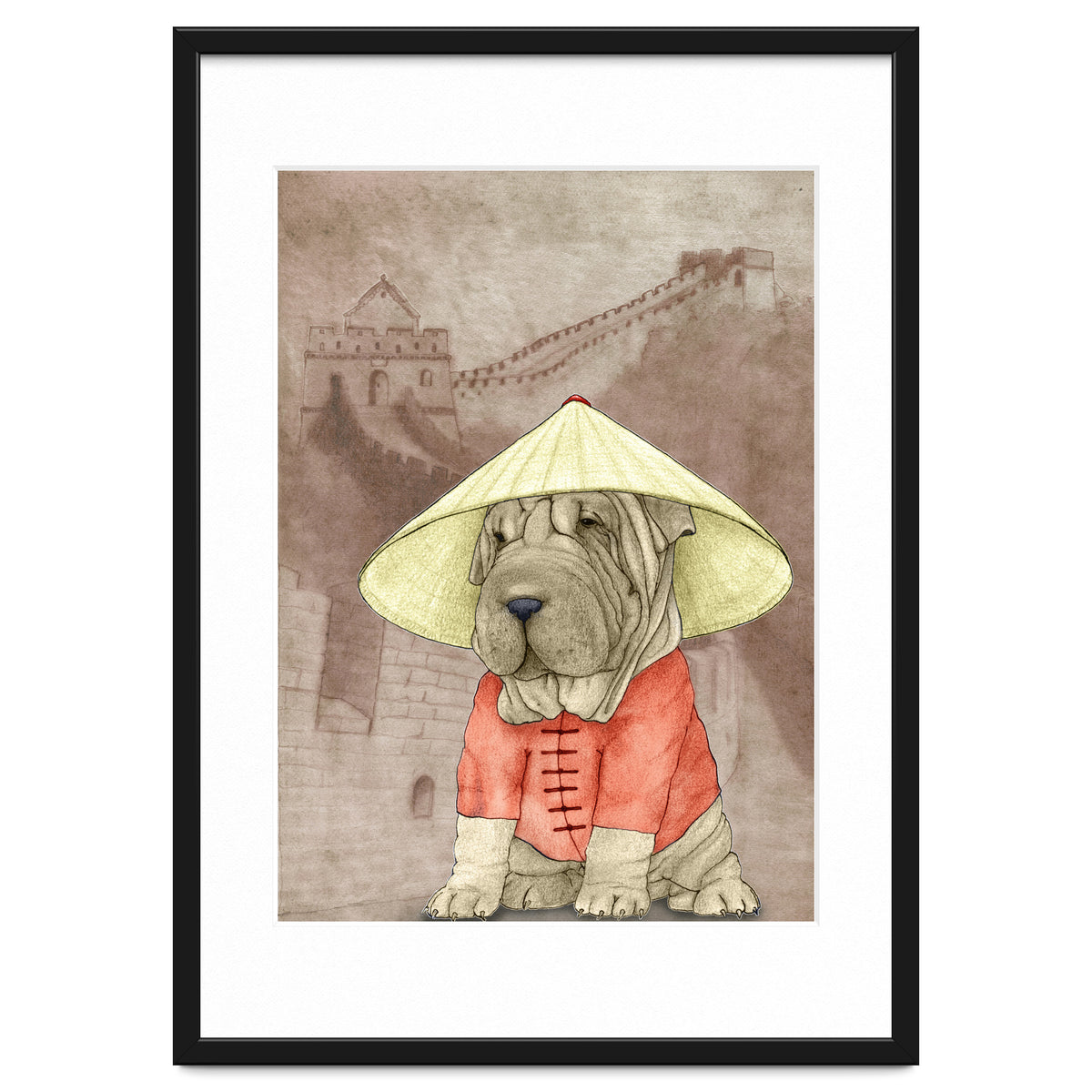 Sharpei With The Great Wall