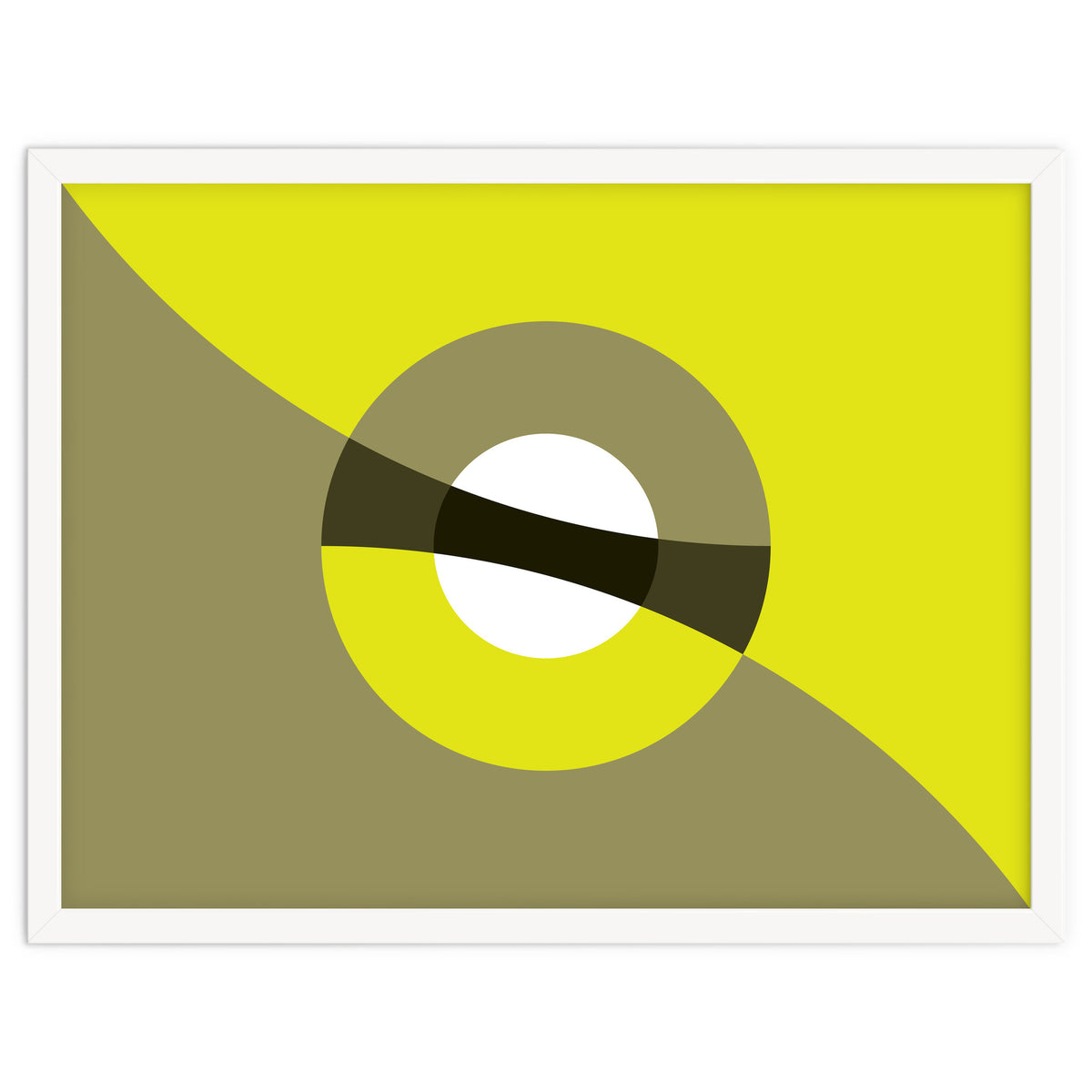 Geometric Shapes No. 44 -  mustard & beige