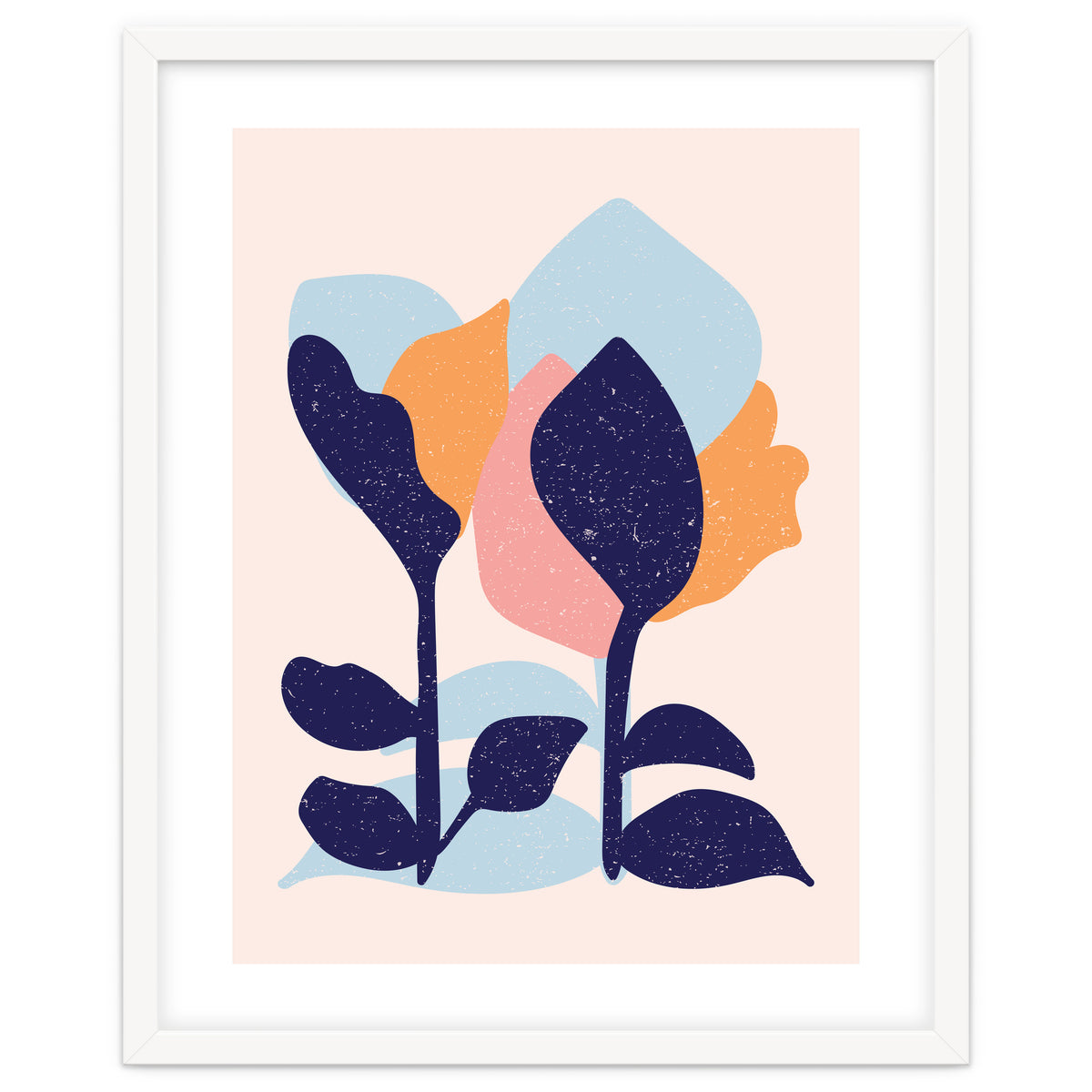 Spring Snow Abstract Art