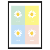 emotions - colorful - pop flower - joy - mad- sad - fun