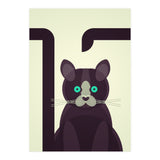 Mid Century Geometric Black Cat (Print Only) thumbnail