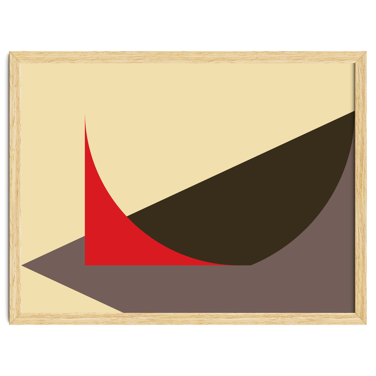 Geometric Shapes No. 6 - brown, beige & red