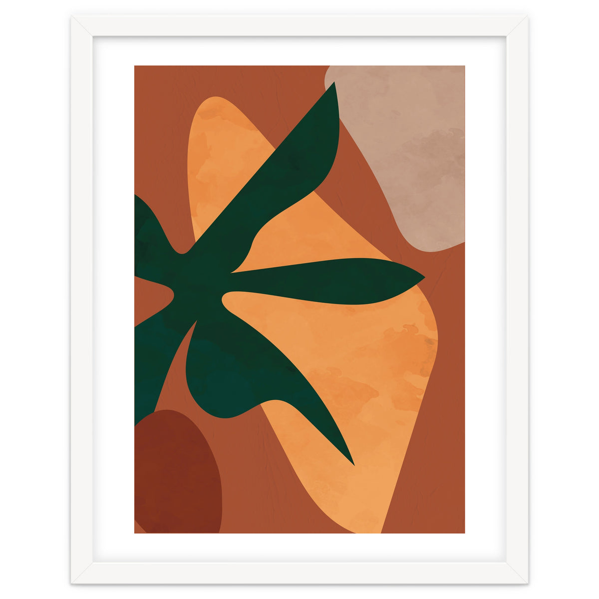 Abstract Bohemian Terracotta Plant