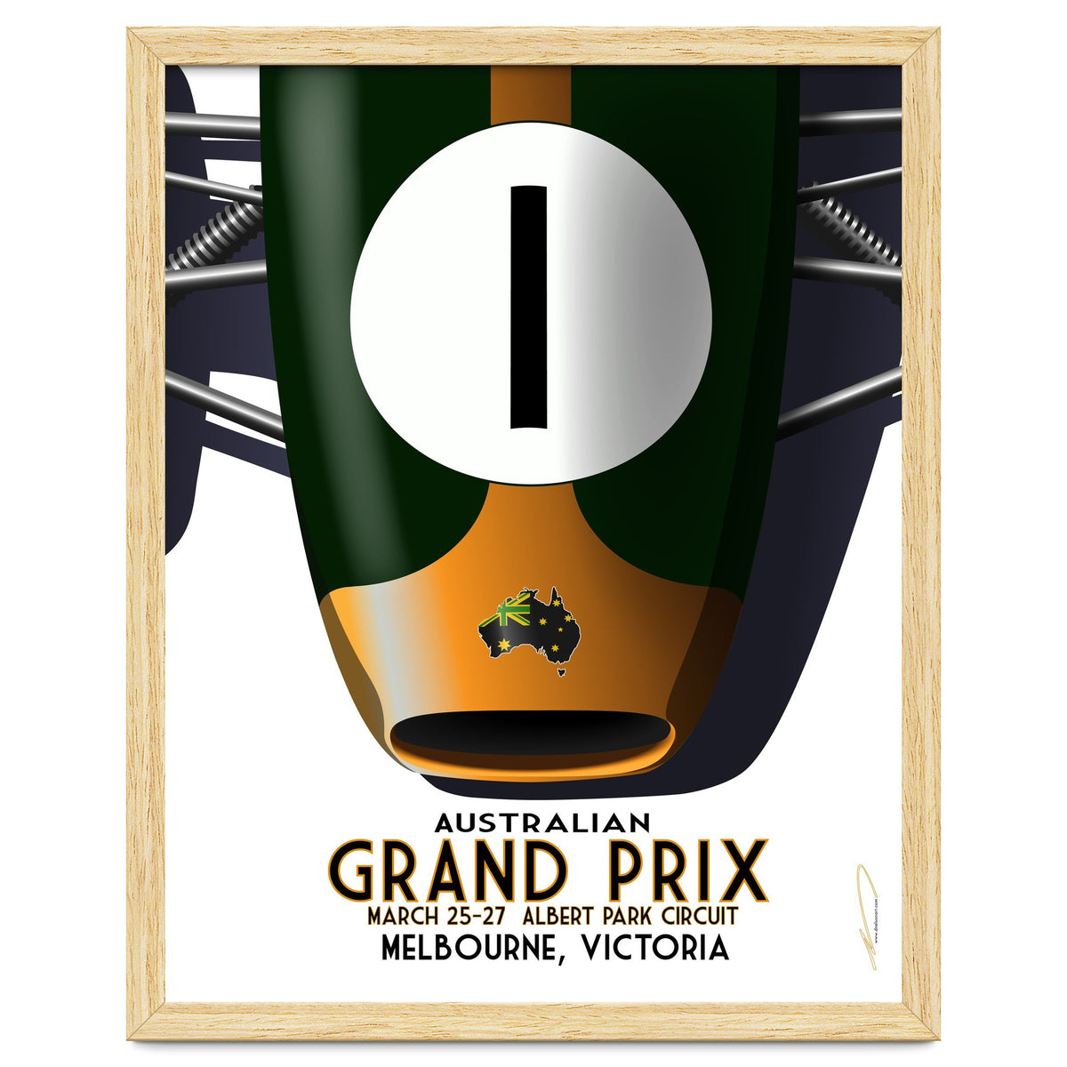 Australian Grand Prix Art Deco poster