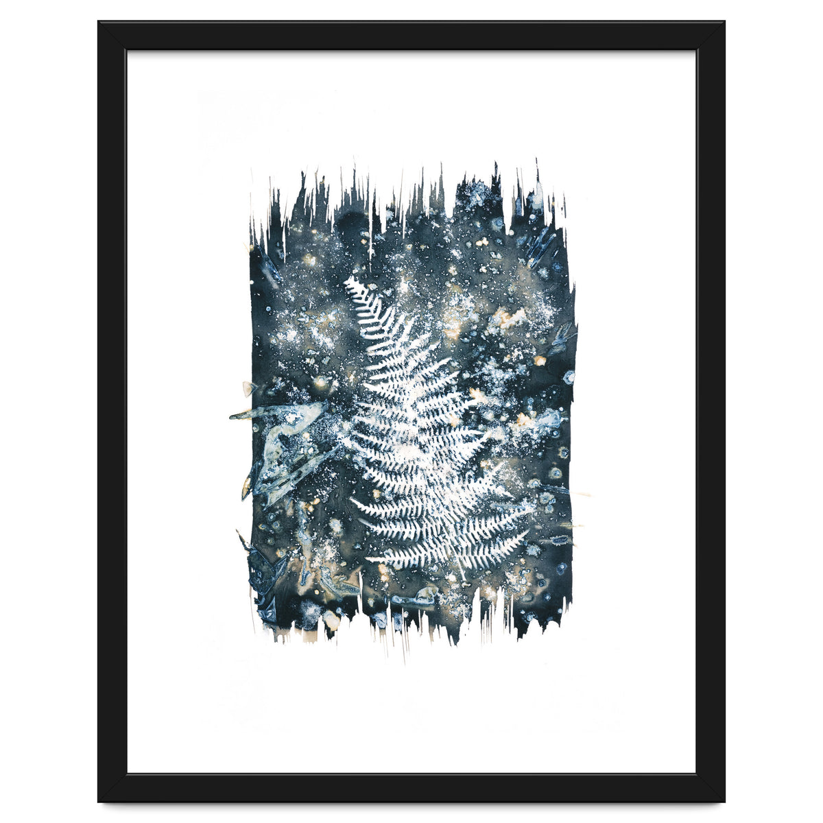 Indigo Blue Botanical Leaves No. 11