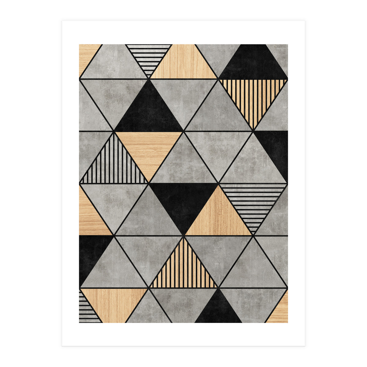 Concrete and Wood Triangles 2 (Print Only)