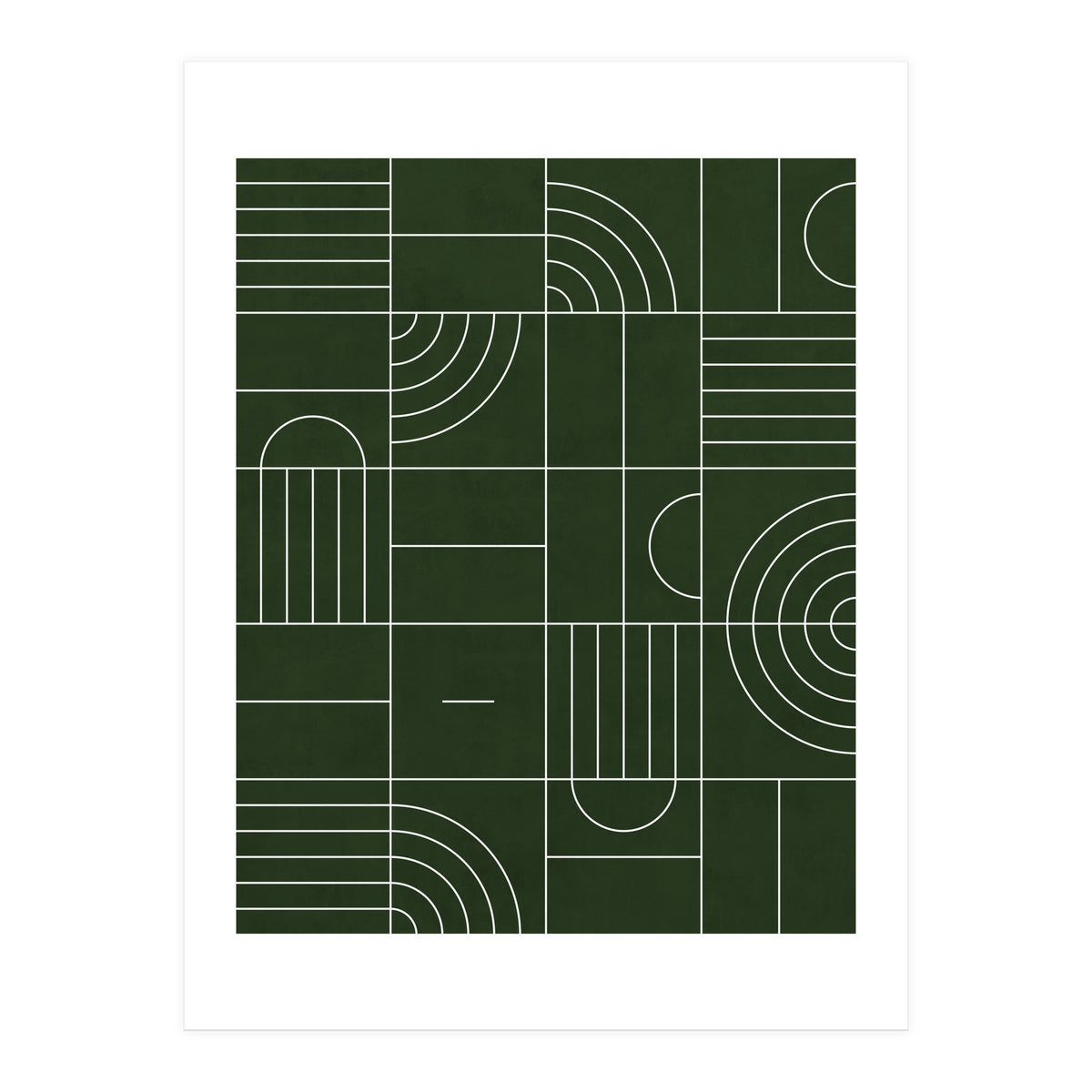 My Favorite Geometric Patterns No.24 - Deep Green (Print Only)