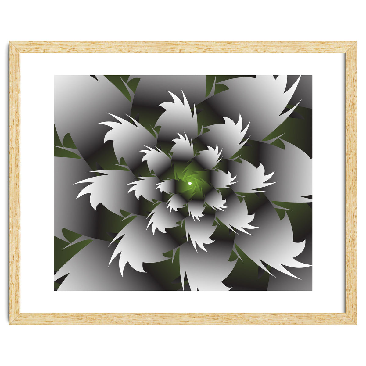 Seamless Green 3D Floral