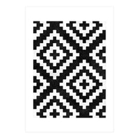 Urban Tribal Pattern No.17 - Aztec - Black and White Concrete (Print Only)