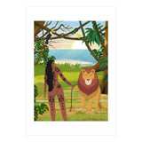 Boho Girl with Lion (Print Only) thumbnail