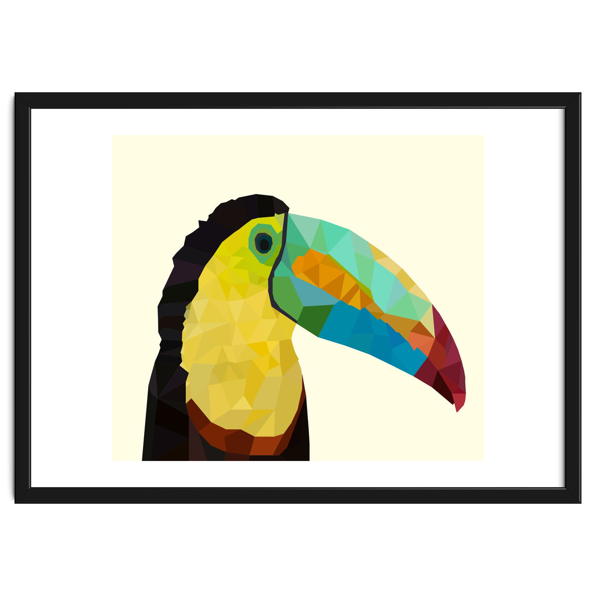 Toucan Bird Low Poly Art