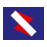 Geometric Shapes No. 68 - red & royal blue (Print Only) thumbnail