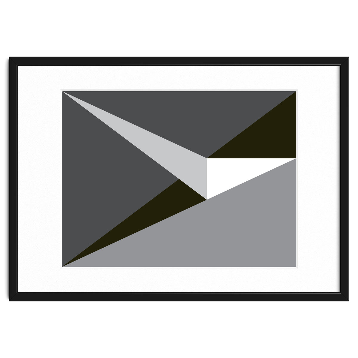 Geometric Shapes No. 73 - black & grey triangles