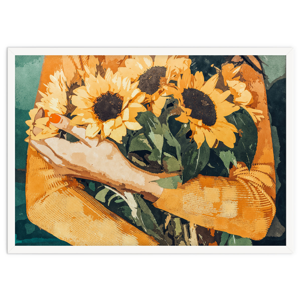 Holding Sunflowers