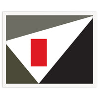Geometric Shapes No. 86 - grey & red