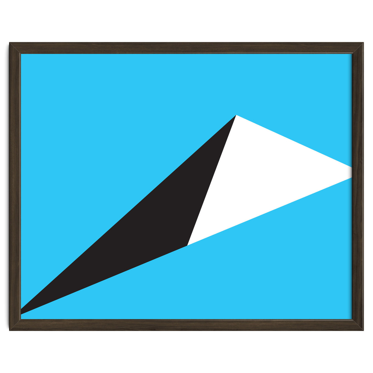 Geometric Shapes No. 70 - sky blue & black