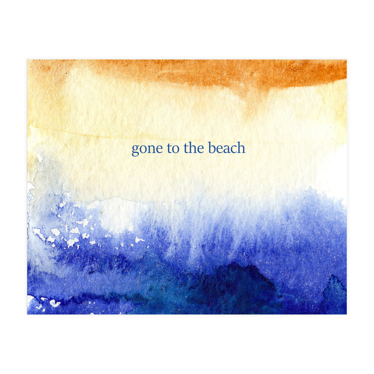 Gone to the beach || watercolor (Print Only)