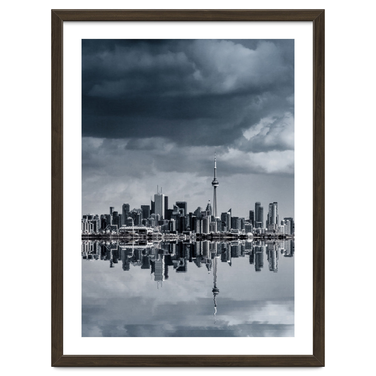 Toronto Skyline From Colonel Samuel Smith Park Reflection No 1