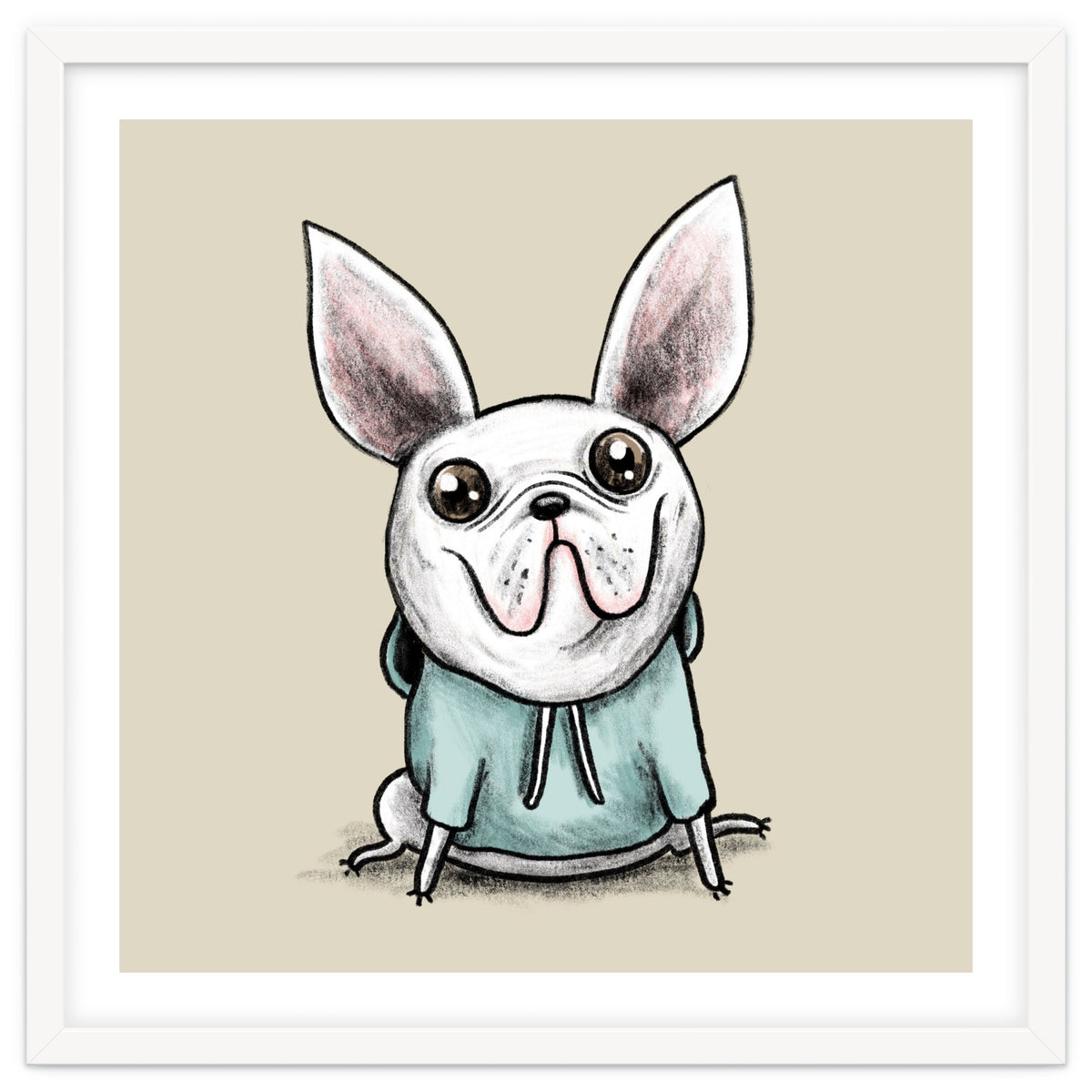 French Bulldog in a Hoodie