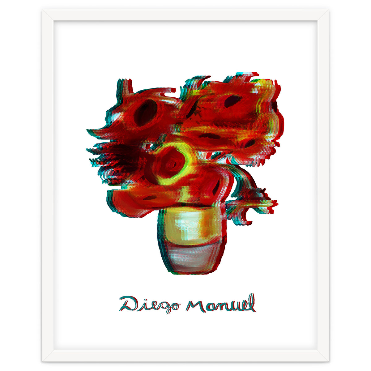 Florero Fondo Blanco