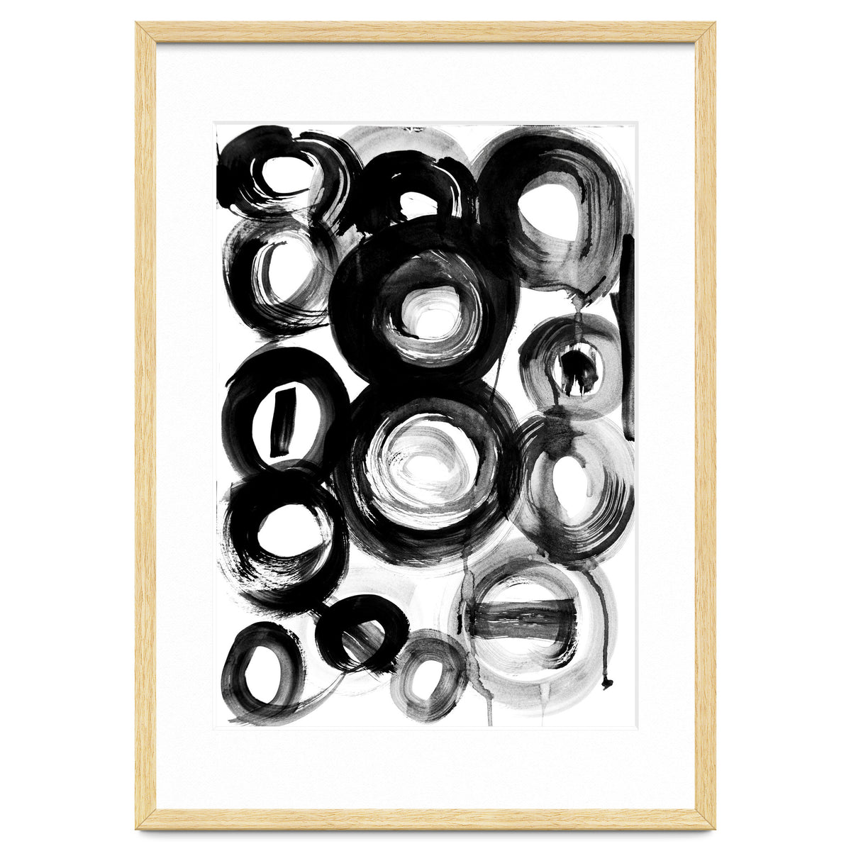 Black and White Ink Circles