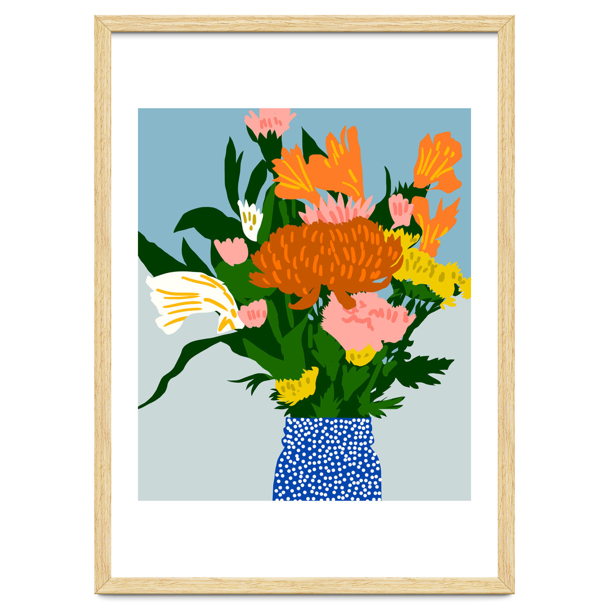 Potted Happiness | Flower Pot Botanical Floral Still Life | Eclectic Plants Modern Bohemian Décor