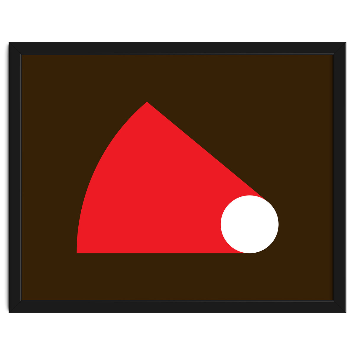 Geometric Shapes No. 51 - red & brown