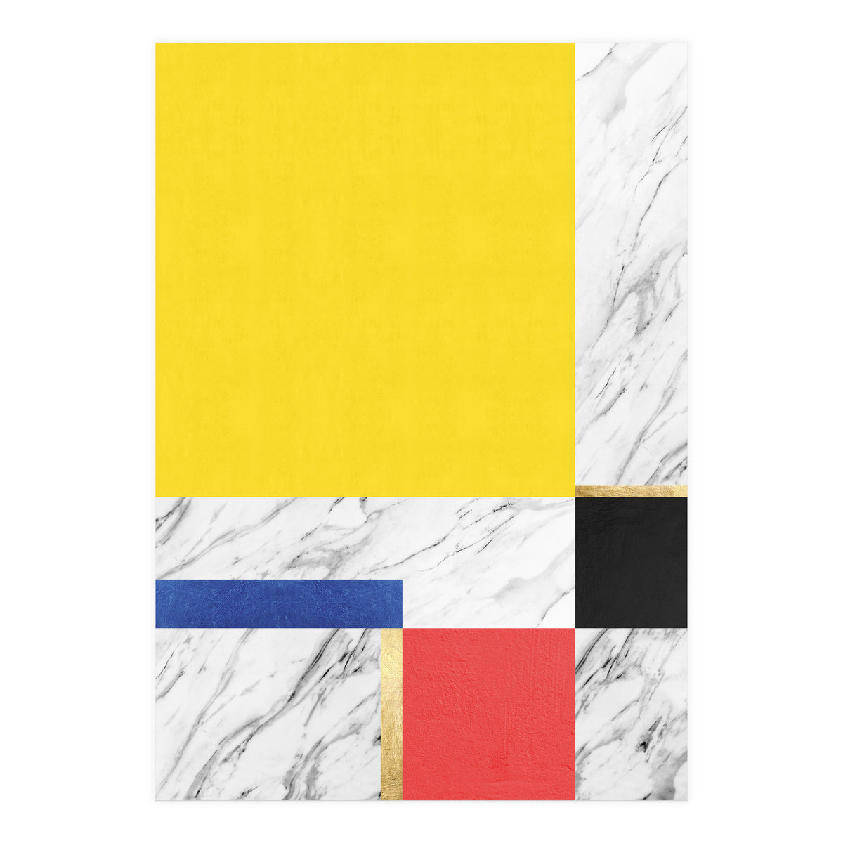 Geometric and golden X (Print Only)