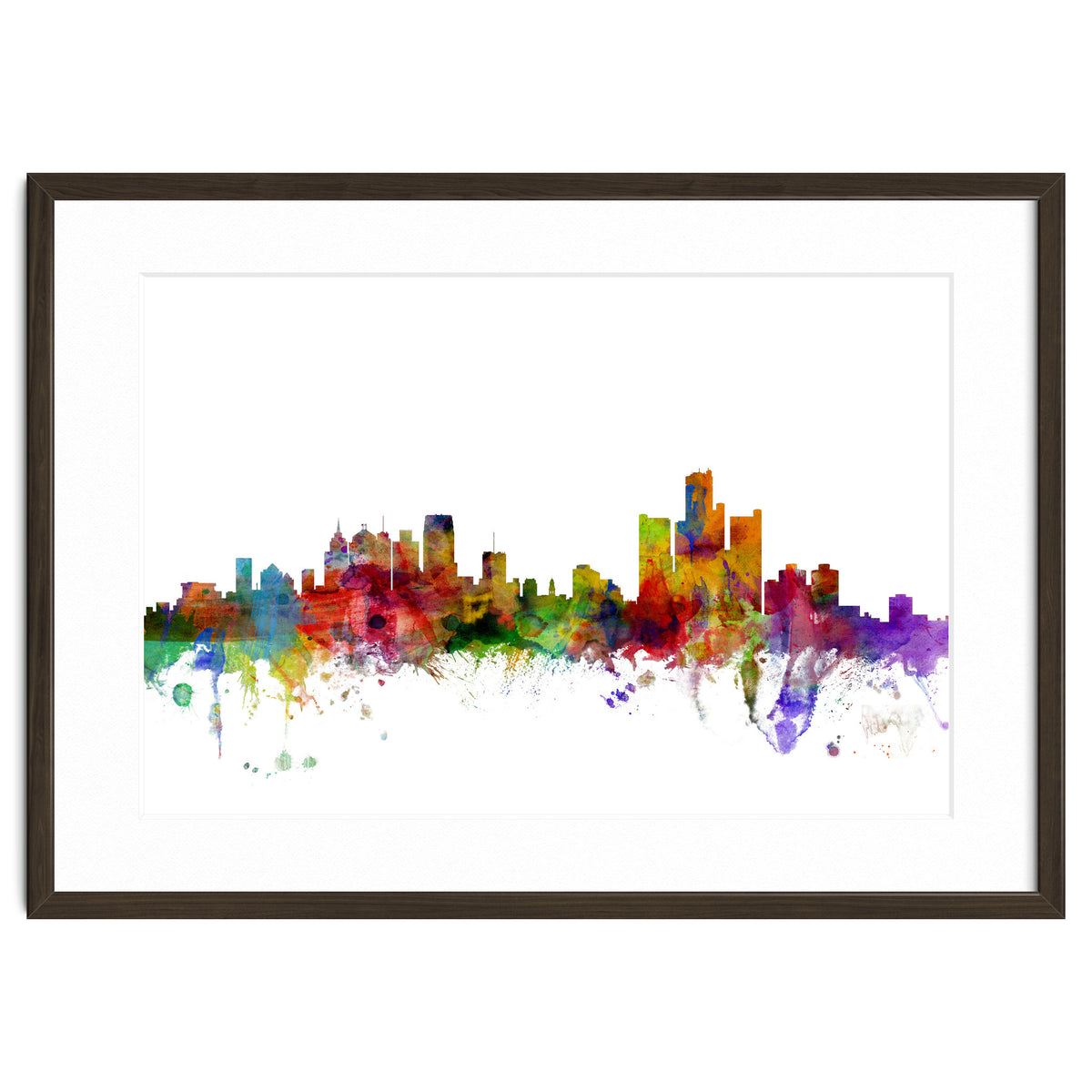 Detroit Michigan Skyline