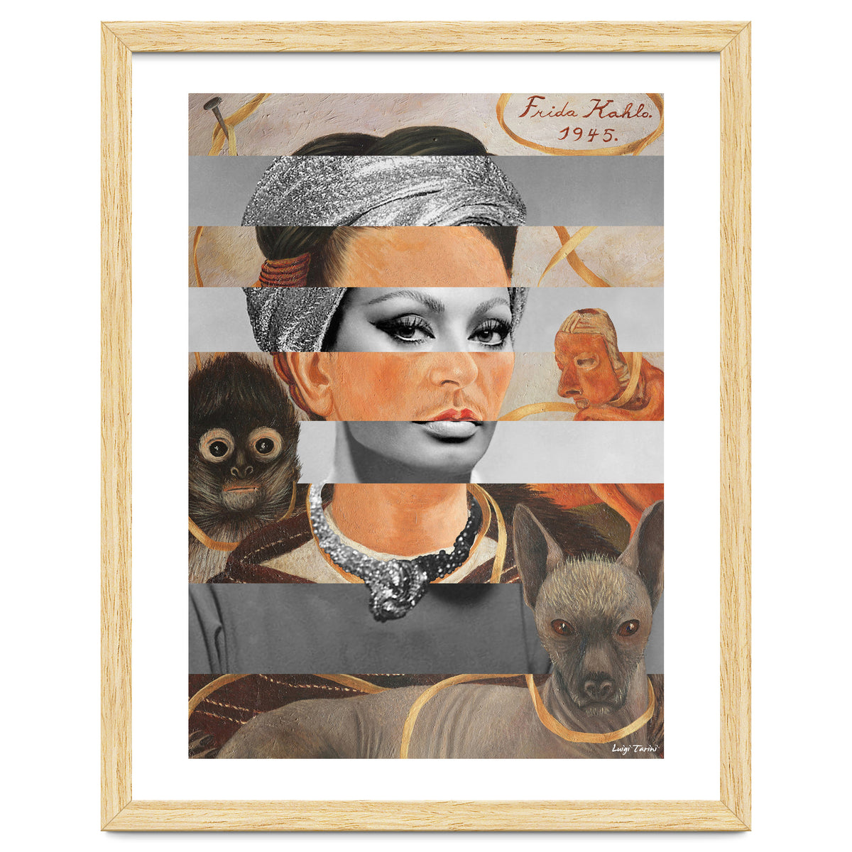 Self Portrait By Frida Kahlo & Sophia Loren