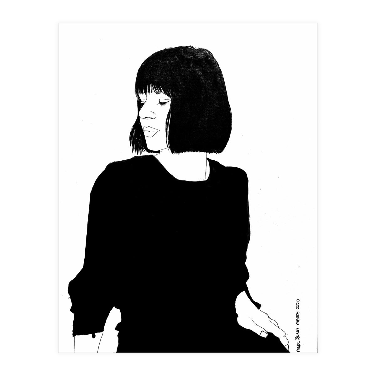 Untitled 84 - Woman in black (Print Only)
