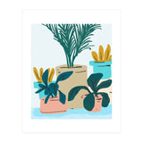 Little House Plants | Pastel Botanical Nature Plant Pots | Bohemian Cute Chic Palm Modern (Print Only) thumbnail