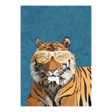Hip Hop Tiger Blue and Gold (Print Only) thumbnail
