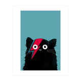 Doozal Cat Bowie Black (Print Only) thumbnail