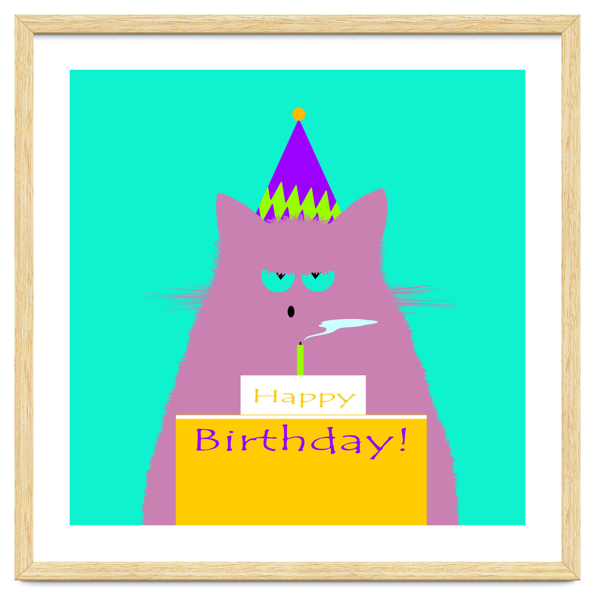 Birthday Lilac Cat