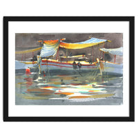 Yacht painting art watercolor