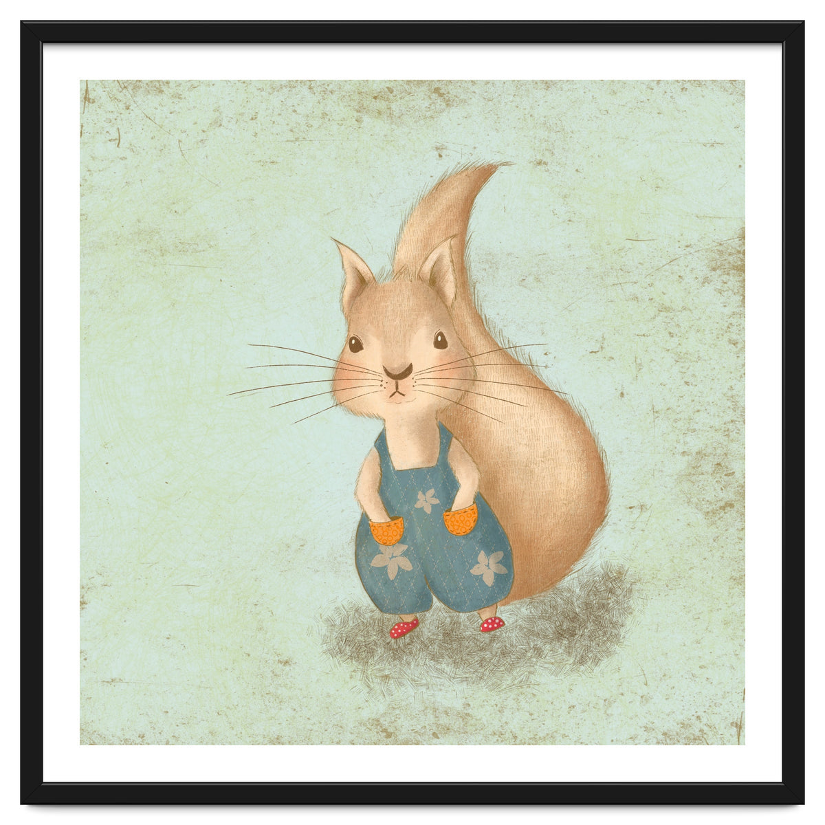 Woodland Nursery - Squirrel Illustration