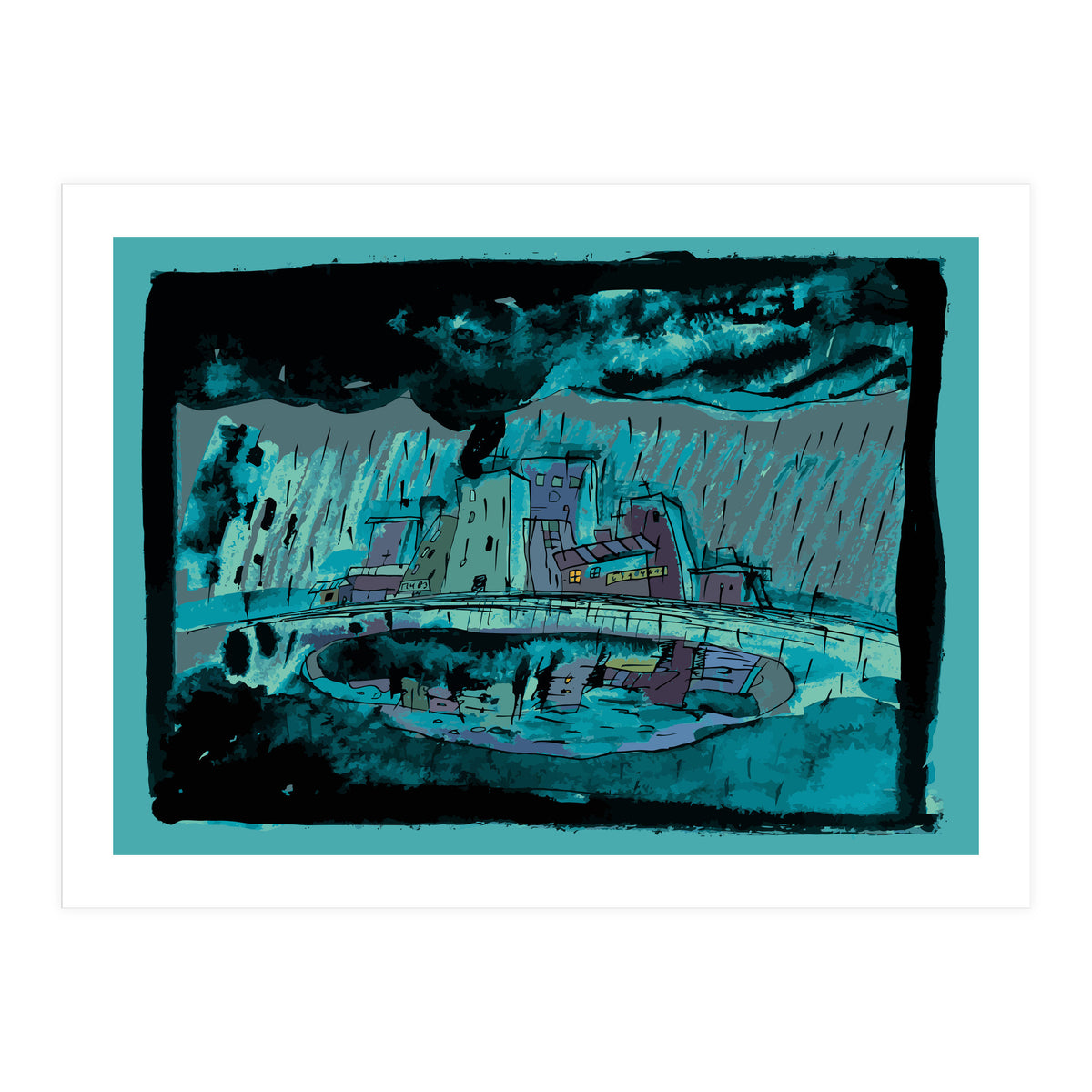 Autumn Rain in the Old City (Print Only)