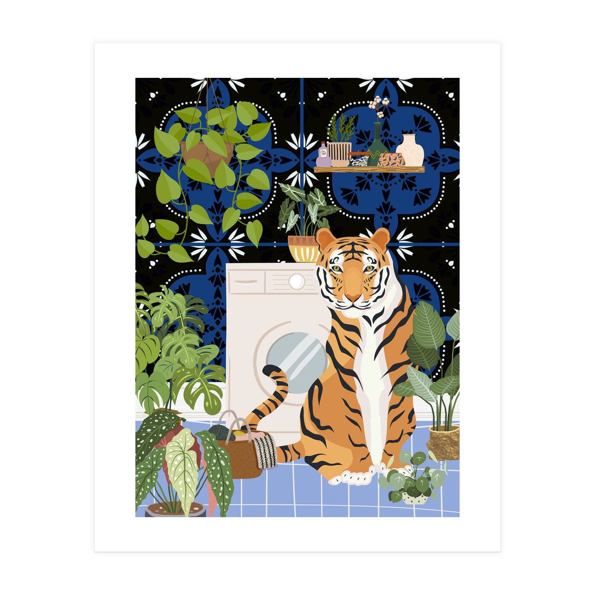 Tiger in My Laundry Room (Print Only)