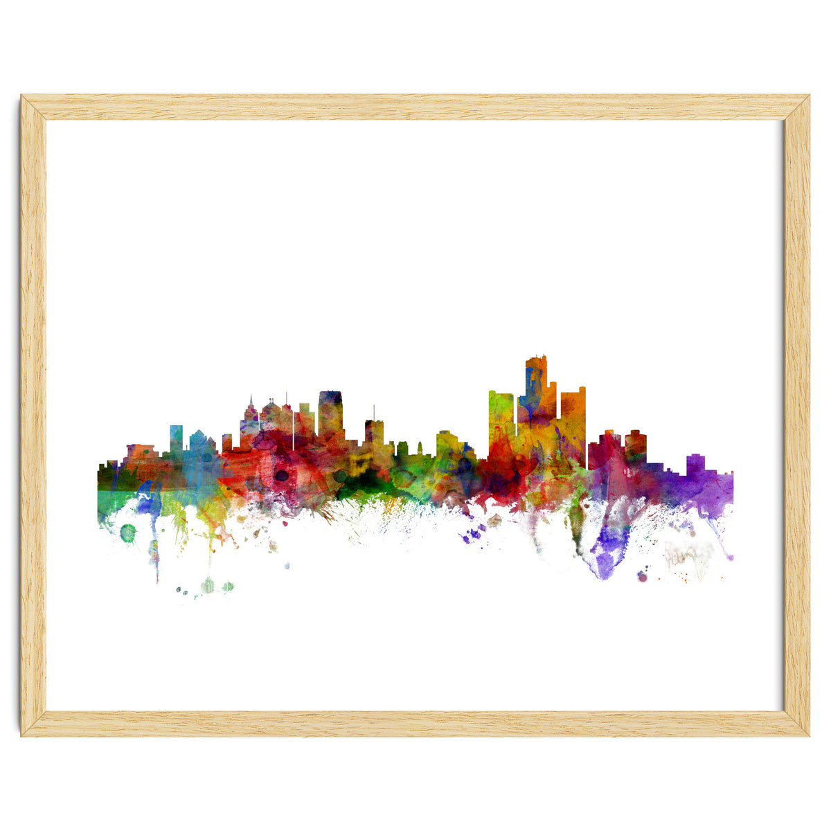 Detroit Michigan Skyline