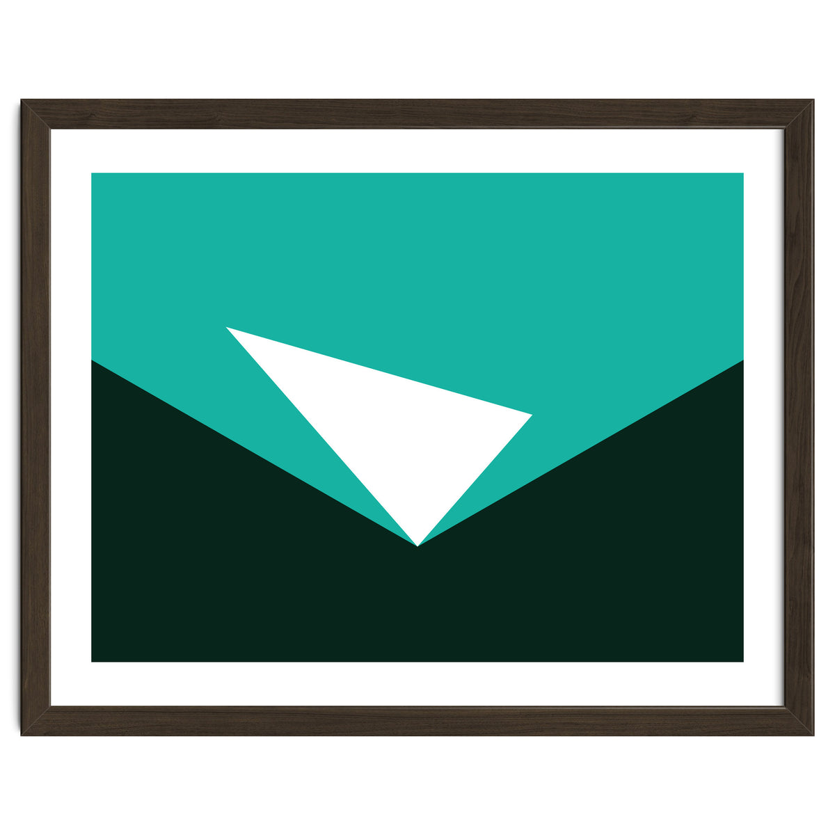 Geometric Shapes No. 57 - turquoise & black